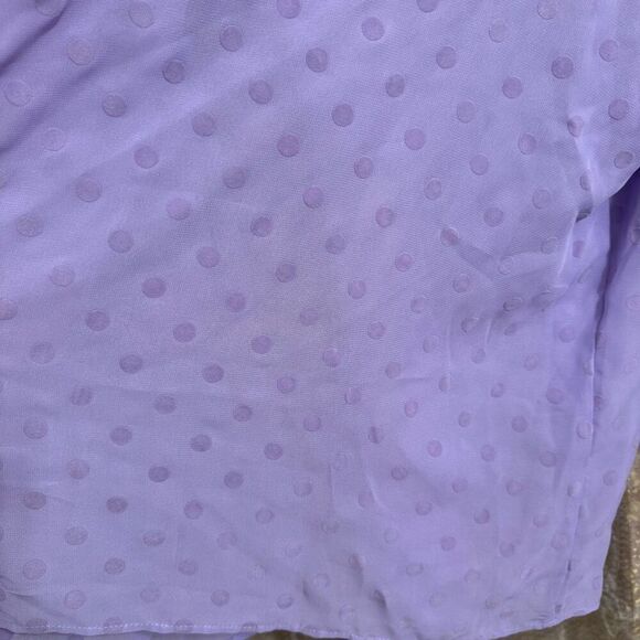 Torrid Bougainvillea Lavender Chiffon Polka Dot Puff Sleeve Top 3X 3 NWT - Picture 6 of 10